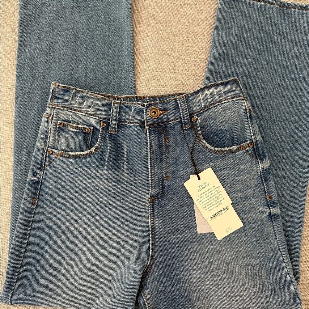 A loves A high rise, wide leg jeans for girls